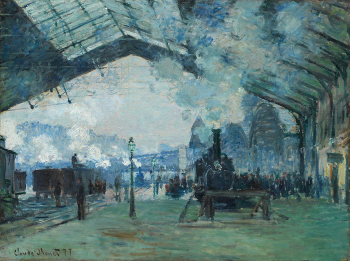 Arrival of the Normandy Train, Gare Saint-Lazare: Claude Monet,16x12