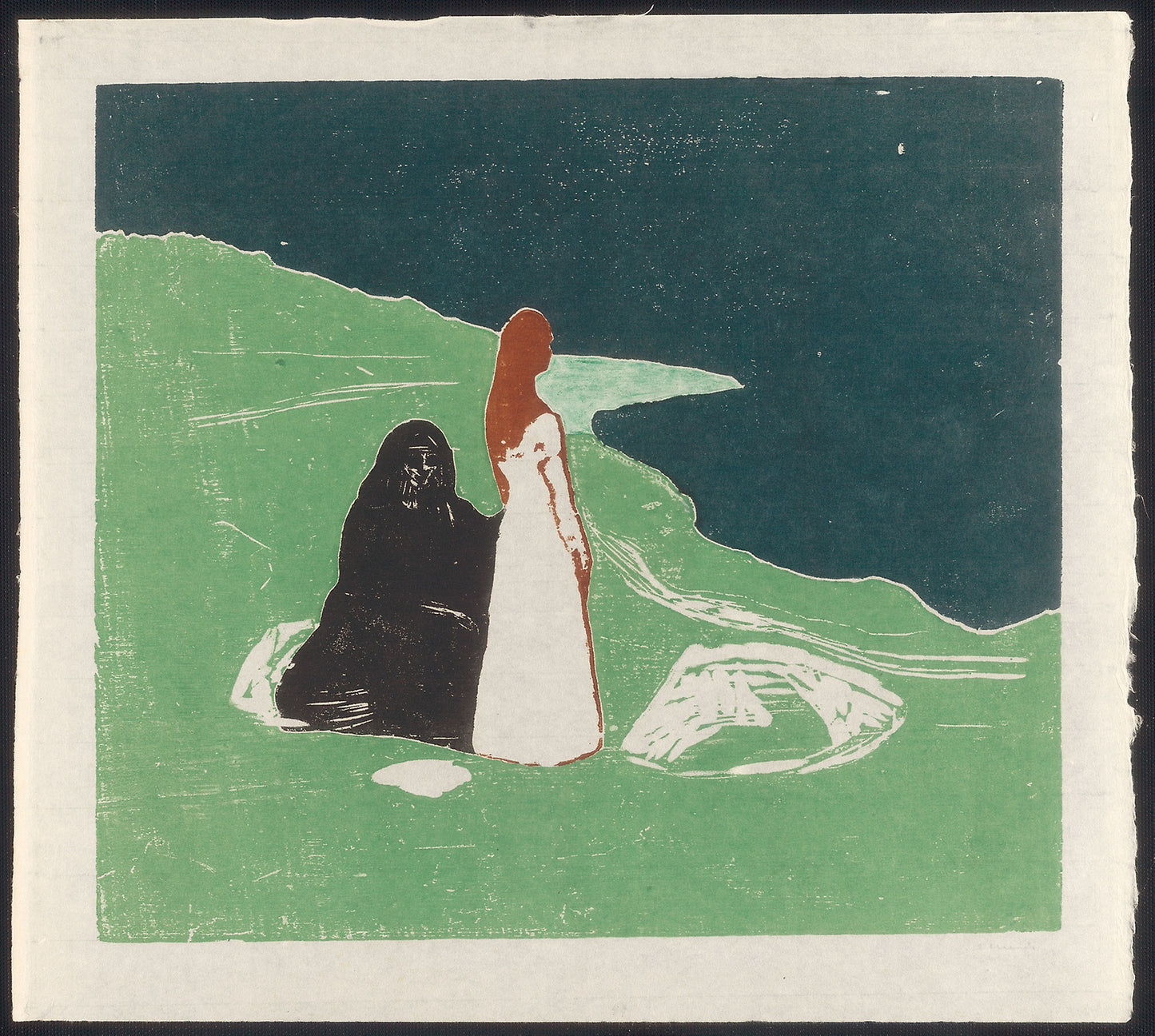 Two Women on the Shore -  Edvard Munch,  Poster Print Wall Art