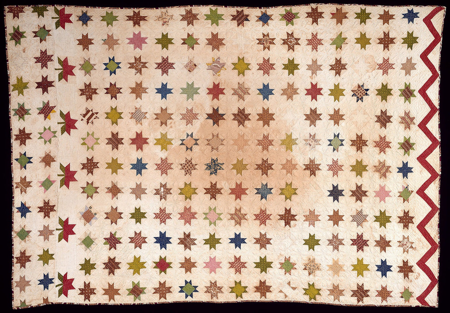 Bedcover (Feathered Edge Star Quilt) -  United States,  Poster Print Wall Art
