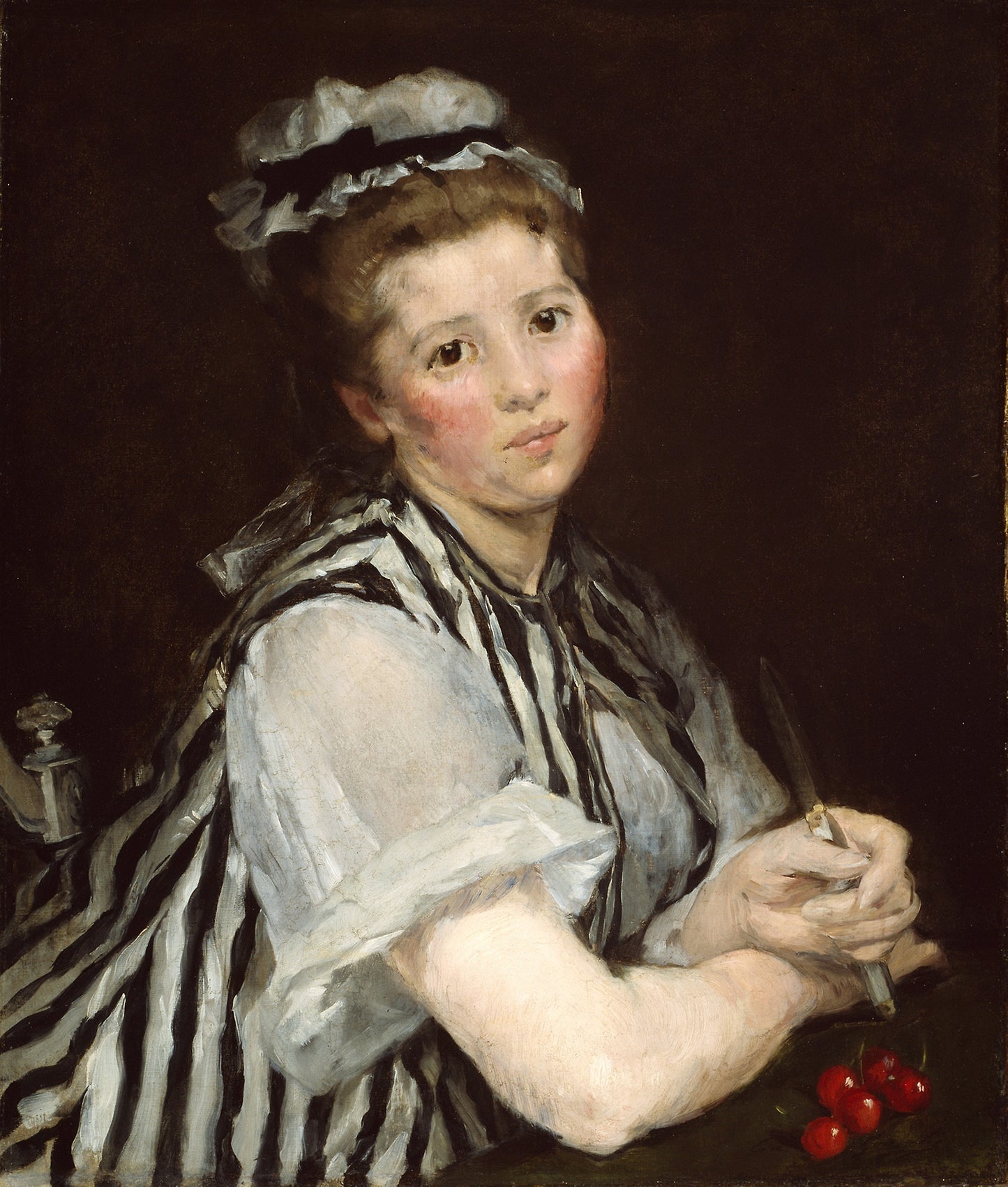 Girl with Cherries -  Eva Gonzalès,  Poster Print Wall Art