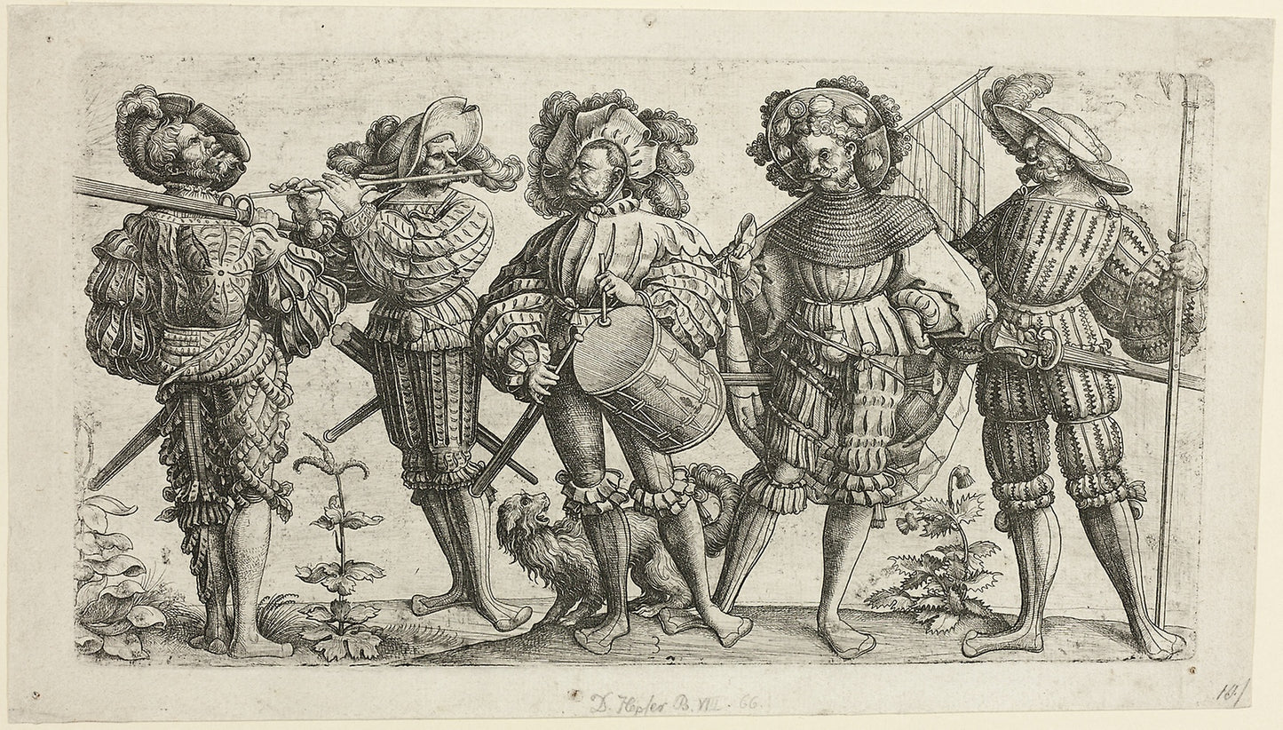 Five German Soldiers -  Daniel Hopfer the Elder,  Poster Print Wall Art