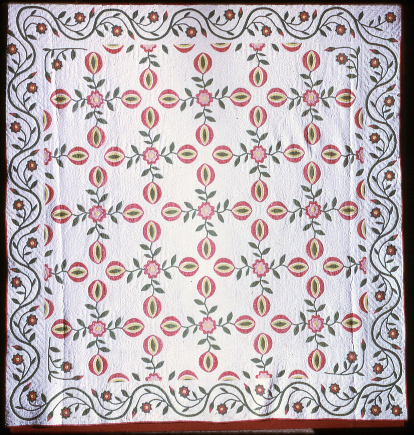 Bedcover in "Pomegranate" Pattern -  United States,  Poster Print Wall Art