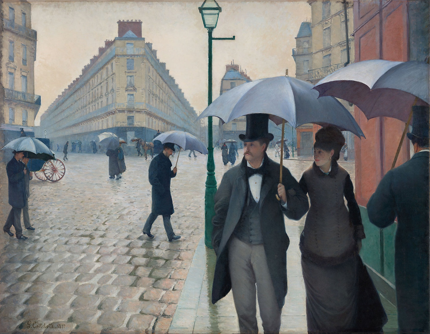 Paris Street; Rainy Day: Gustave Caillebotte , Poster Print Wall Art