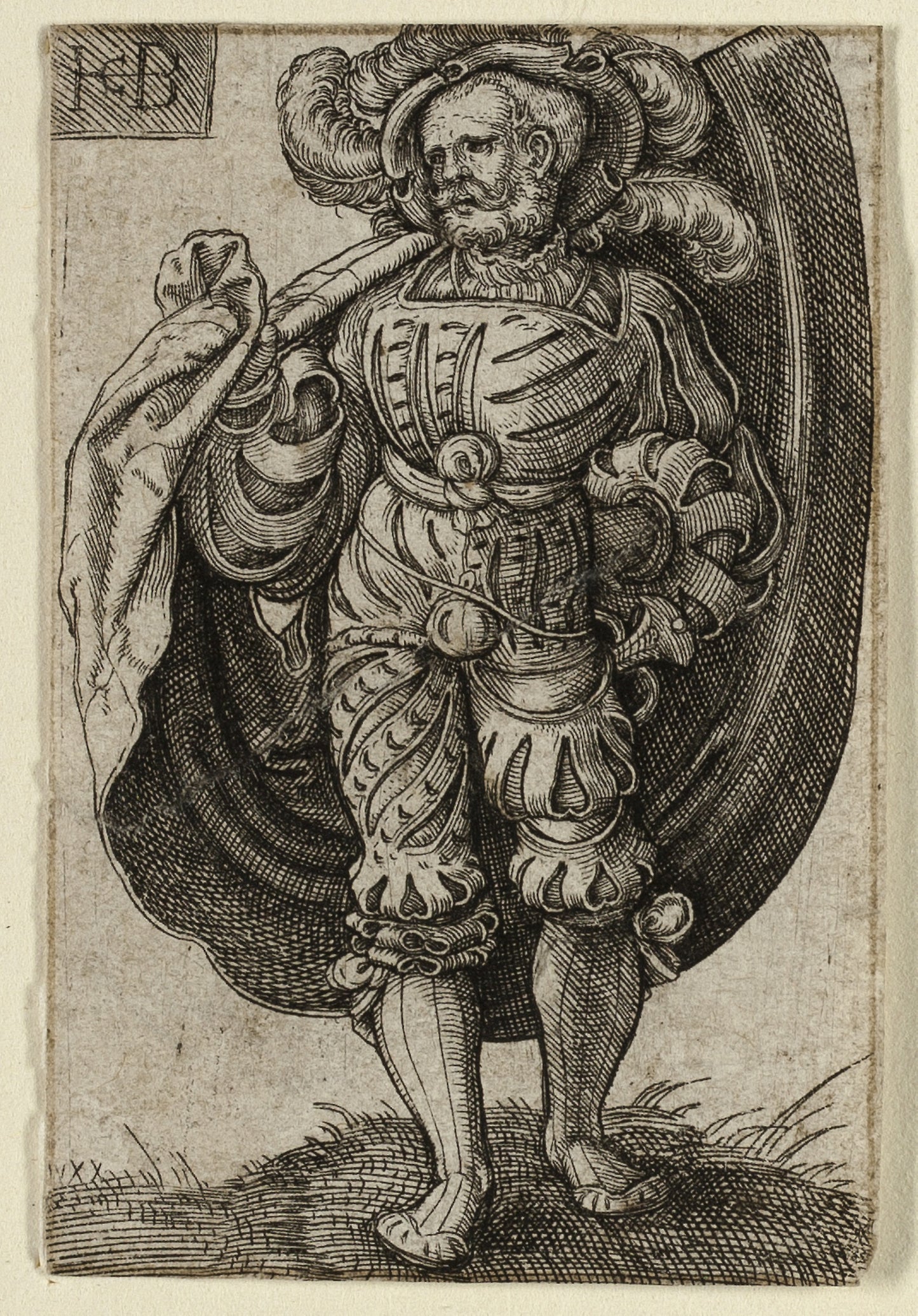 The Standard-Bearer -  Jacob Binck,  Poster Print Wall Art