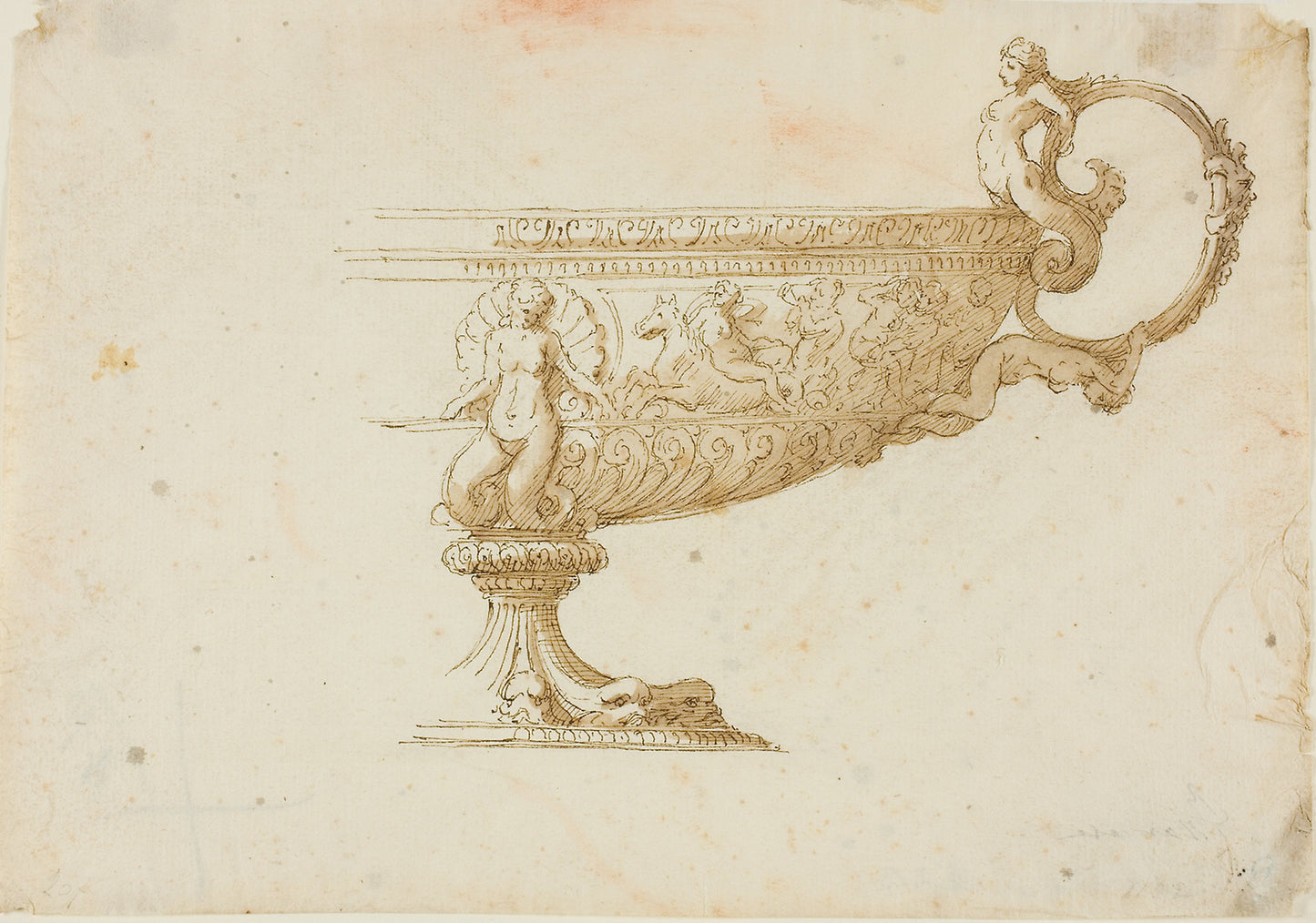 Partial Sketch of a Tazza -  Unknown Artist ,  Poster Print Wall Art