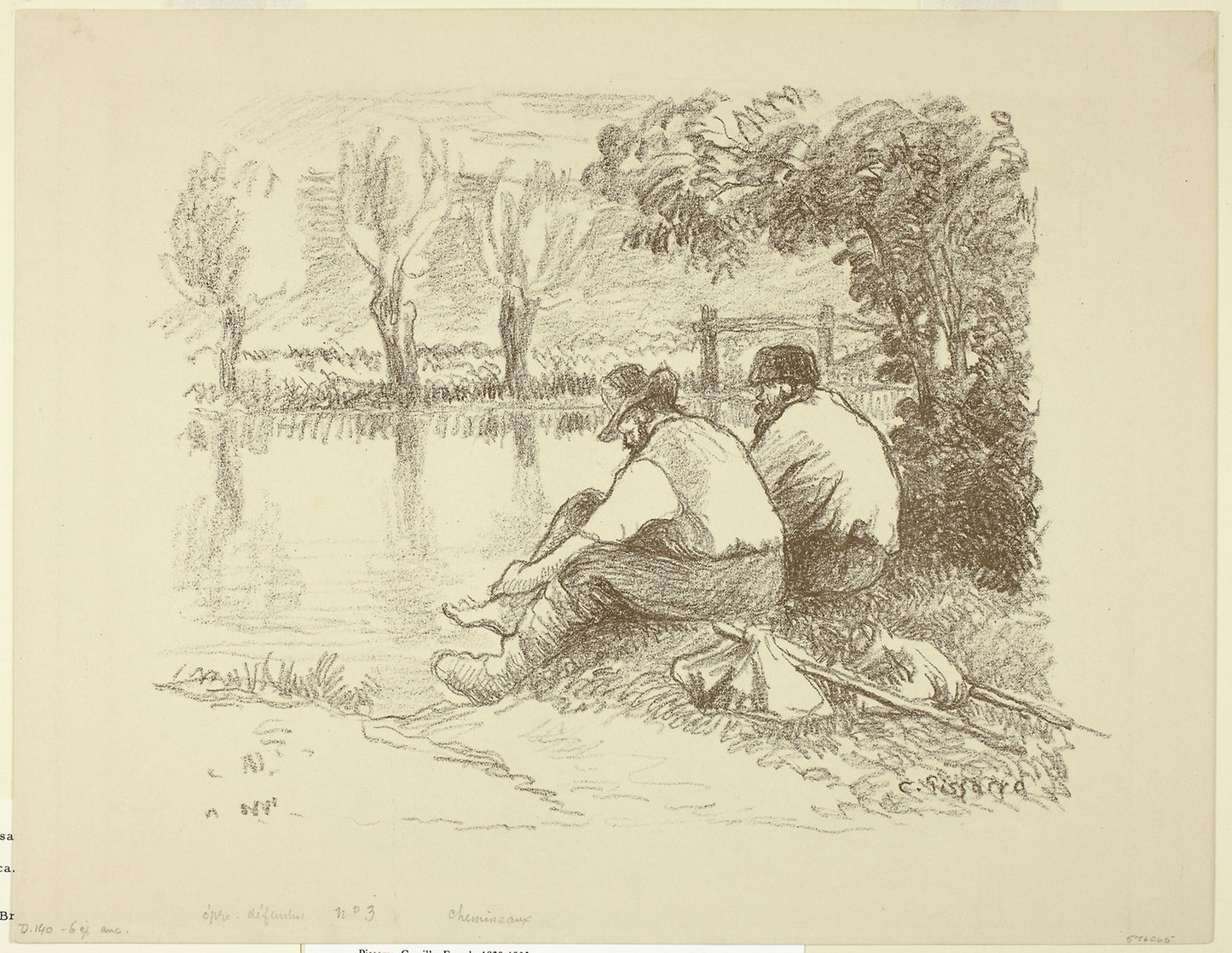 Tramps -  Camille Pissarro,  Poster Print Wall Art