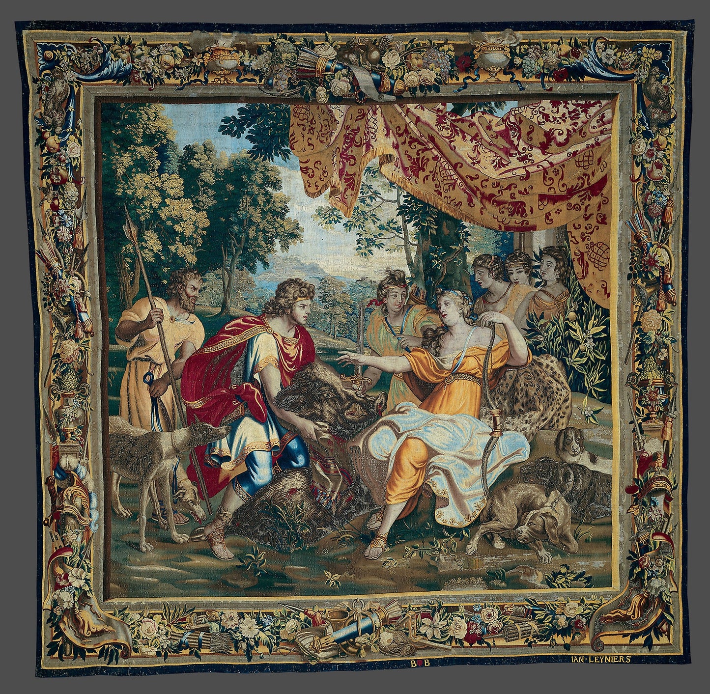 The Offering of the Boar's Head, from The Story of Meleager and Atalanta -  After a design -  Charles Le Brun (1619–1690),  Poster Print Wall Art
