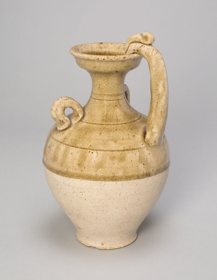 Vase with Dragon-Shaped Handle and Two Loop Handles: China,16x12