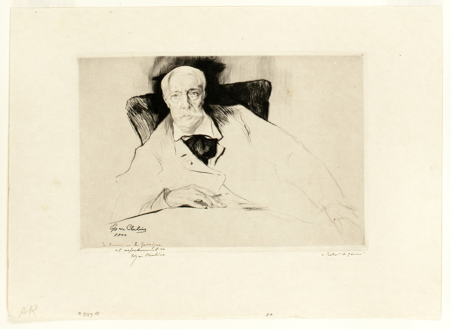 Alfred Stevens -  Edgar Chahine,  Poster Print Wall Art