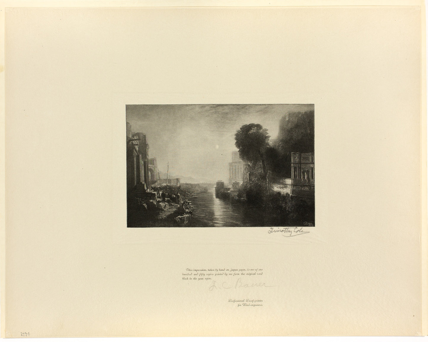 Dido Building Carthage, from Old English Masters -  Timothy Cole (American, born England, 1852-1931),  Poster Print Wall Art