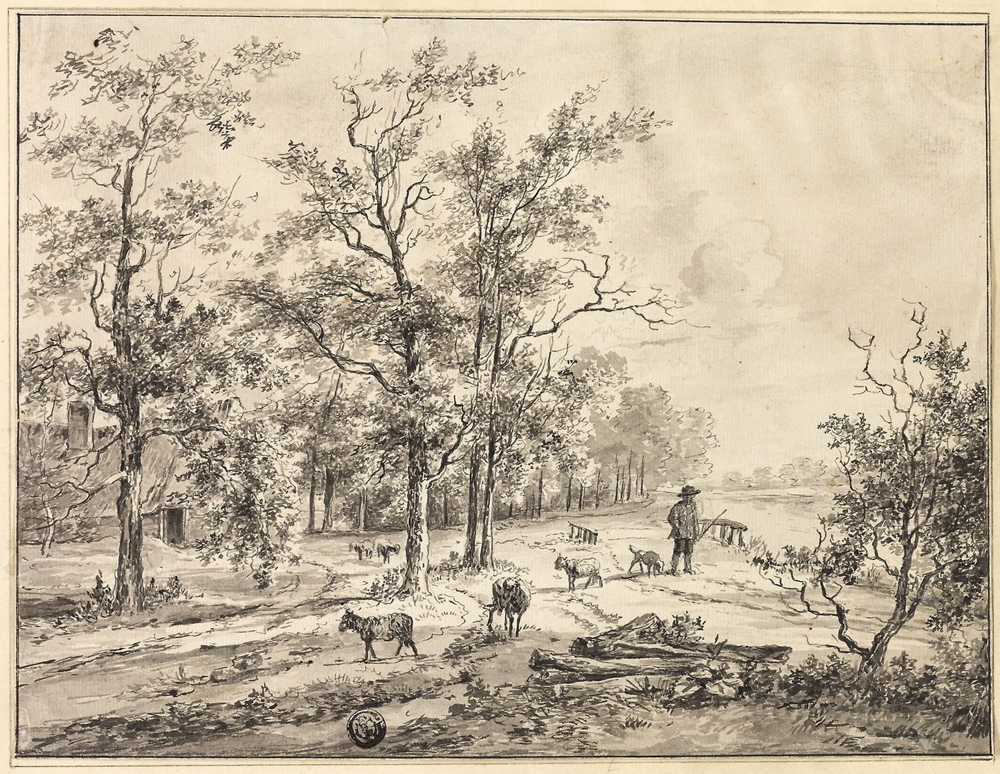 Goatherd and Goats -  Bruno van Straaten,  Poster Print Wall Art