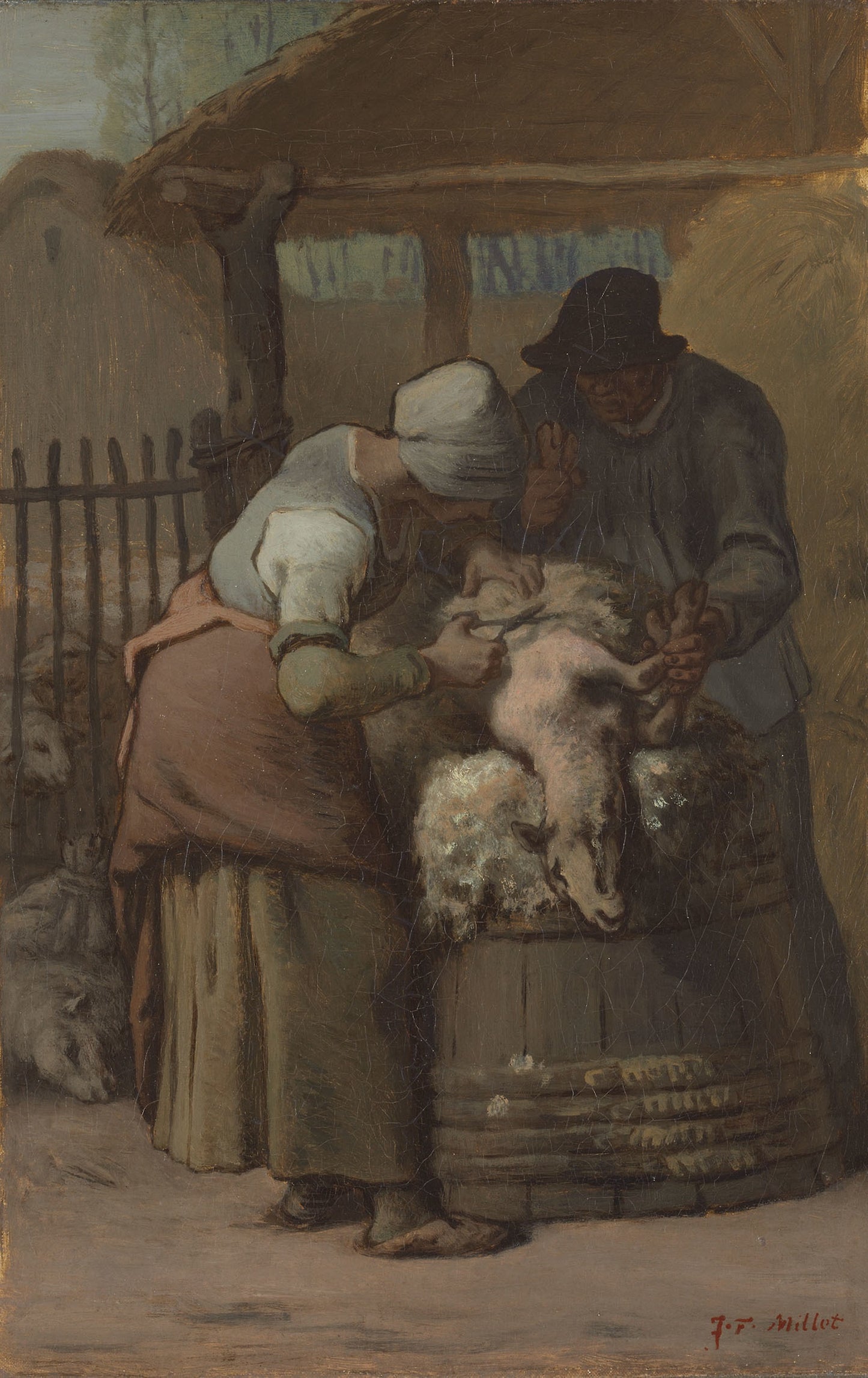 The Sheepshearers -  Jean-François Millet,  Poster Print Wall Art