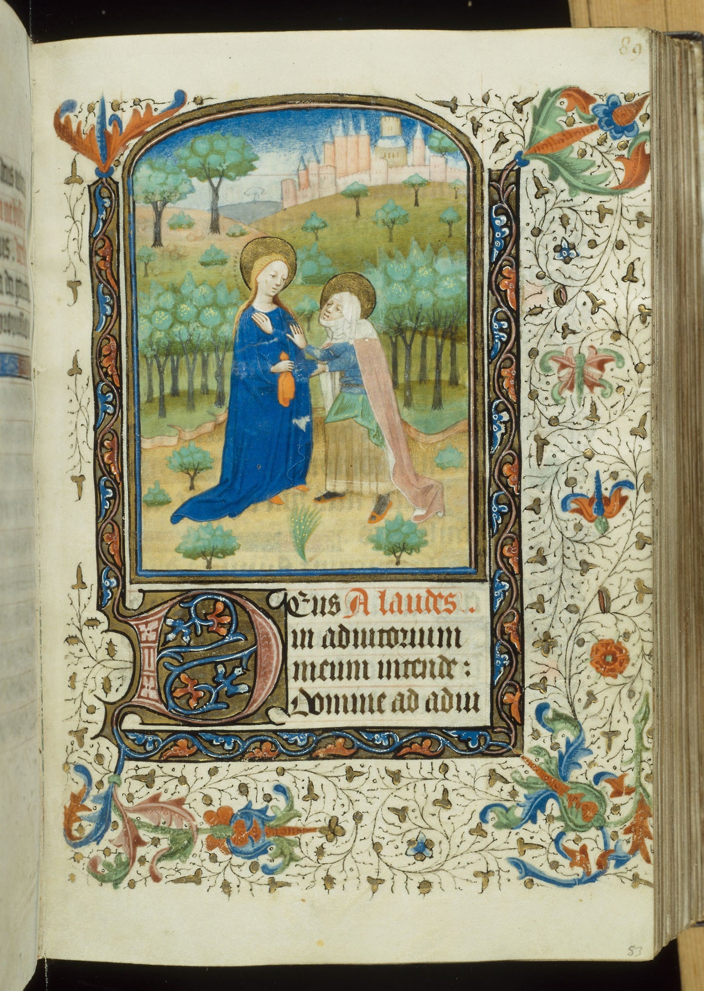 The Annunciation, from a Book of Hours: Workshop of the Master of the Privileges of Ghent and Flanders, Poster Print Wall Art