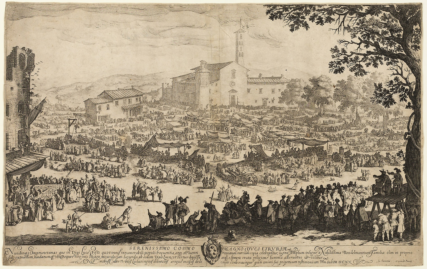 The Fair at Impruneta -  Jacques Callot,  Poster Print Wall Art
