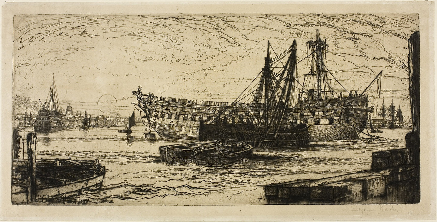 Breaking Up of the Agamemnon, No. I -  Francis Seymour Haden,  Poster Print Wall Art