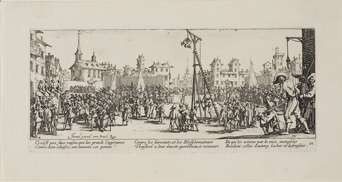 The Strappado, plate ten from The Miseries of War -  Jacques Callot (French, 1592-1635),  Poster Print Wall Art
