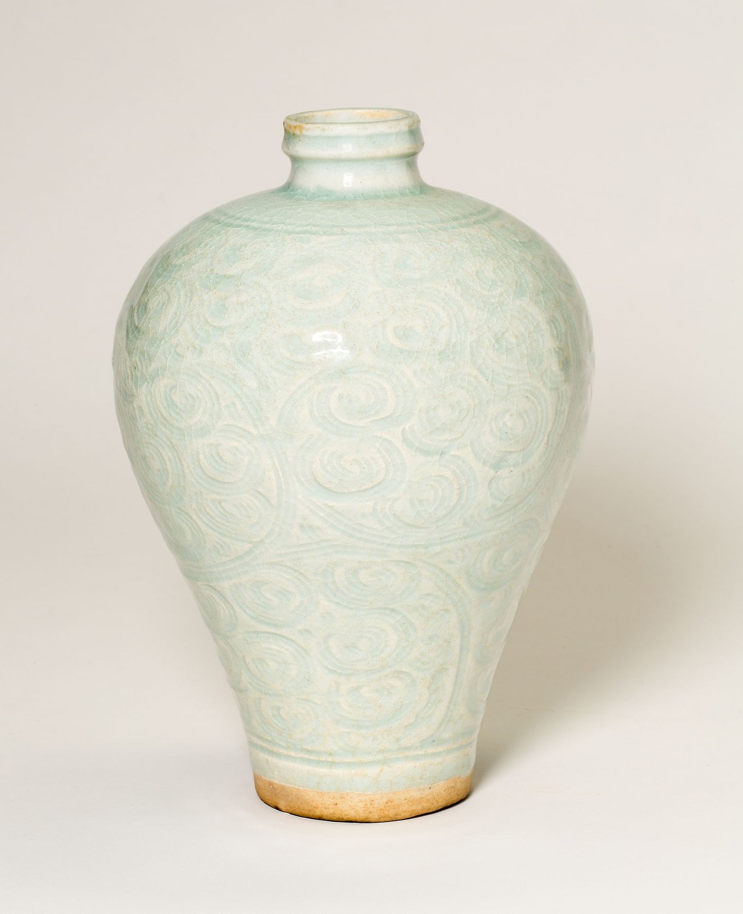 Bottle Vase (Meiping) with Stylized Spirals -  China; Jiangxi province,  Poster Print Wall Art