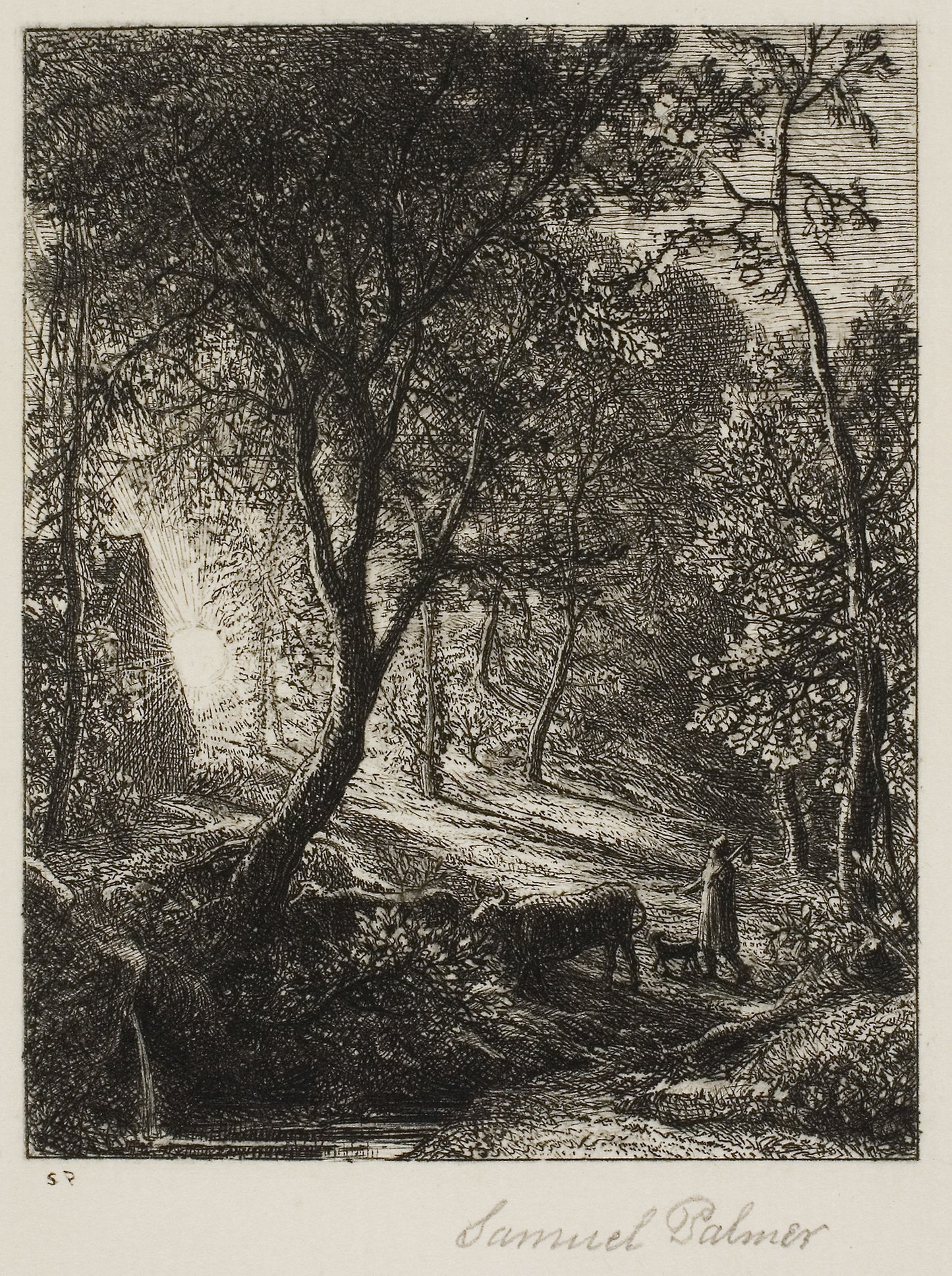 Sunset -  Samuel Palmer,  Poster Print Wall Art