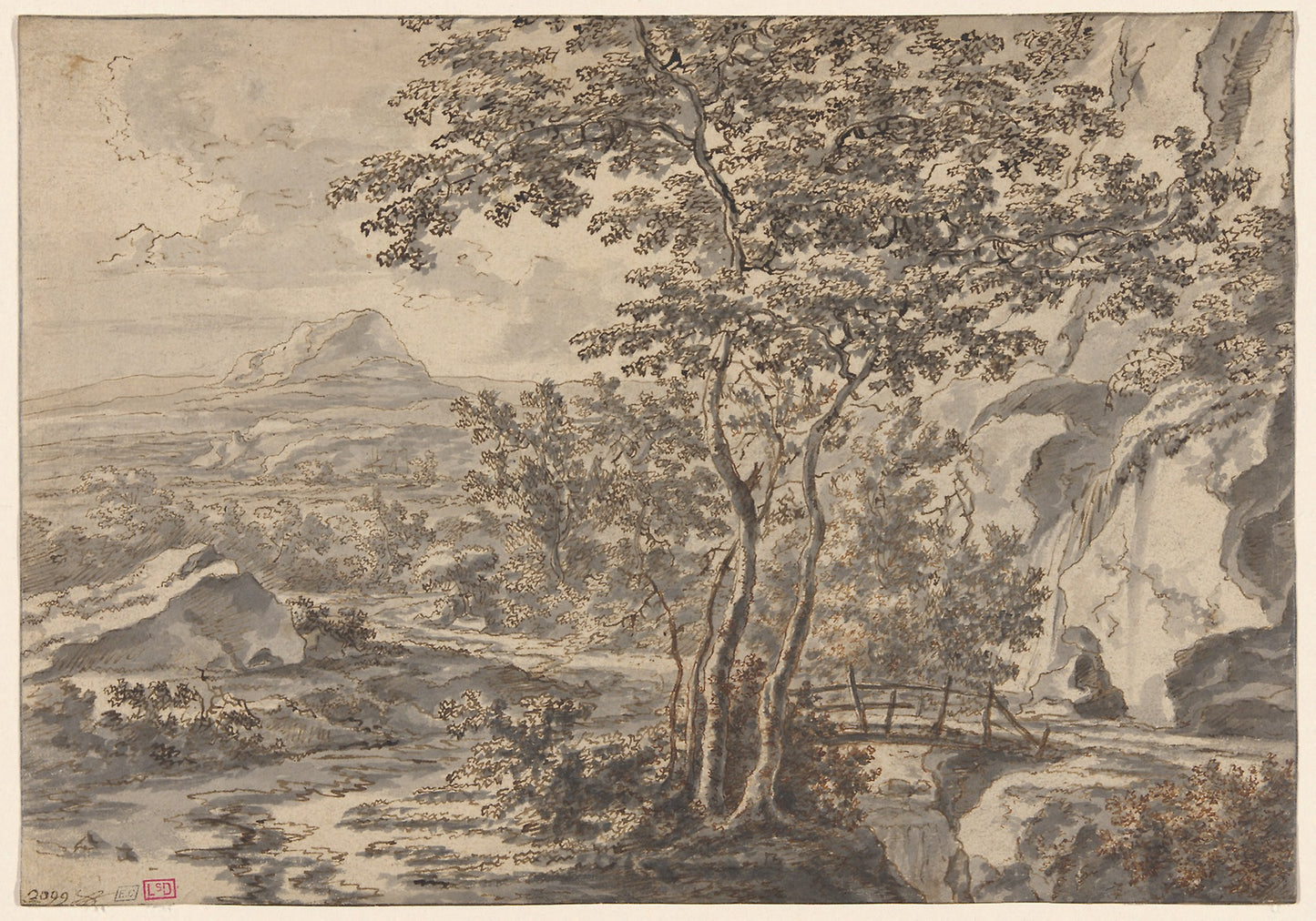 Italian Landscape with a Bridge -  Jan Both,  Poster Print Wall Art
