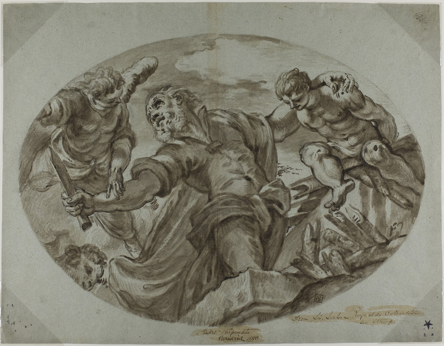 Sacrifice of Isaac -  After Jacopo Robusti, called Tintoretto (Italian, 1519-1594),  Poster Print Wall Art
