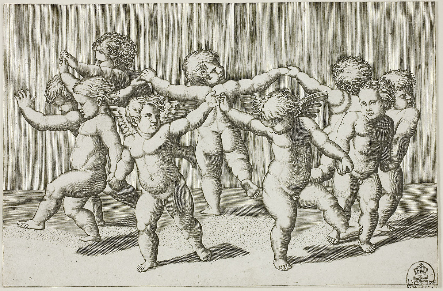 Dance of Cupids -  Marcantonio Raimondi,  Poster Print Wall Art