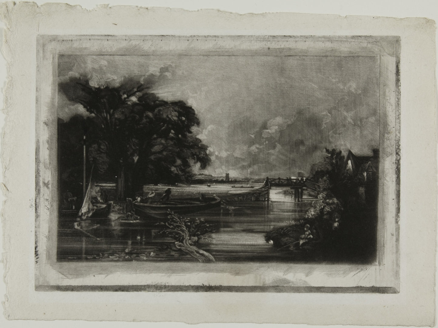 The River Stour from Various Subjects of English Landscape Scenery -  David Lucas (English, 1802-1881),  Poster Print Wall Art