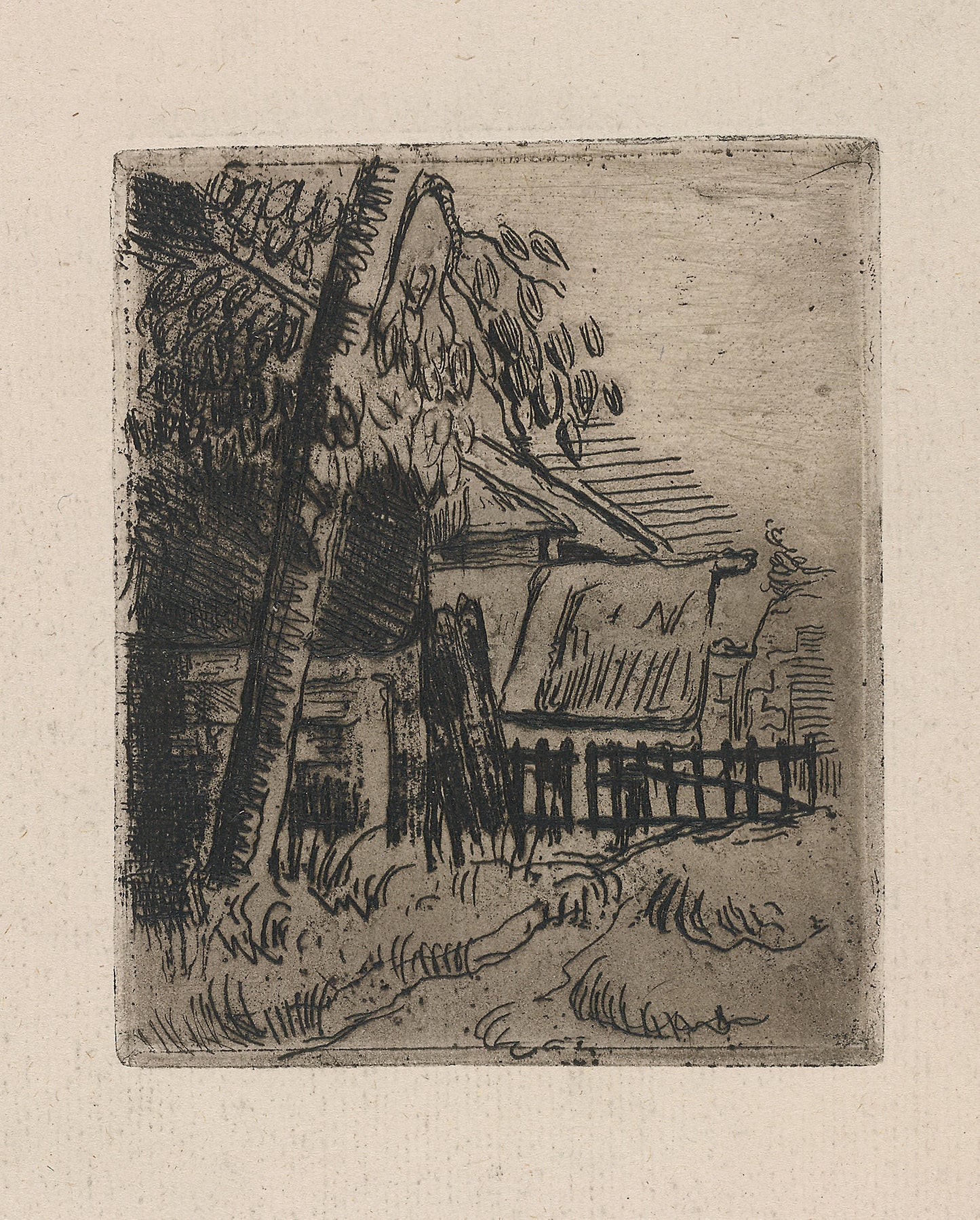 Landscape at Auvers: Paul Cézanne,16x12"(A3) Poster