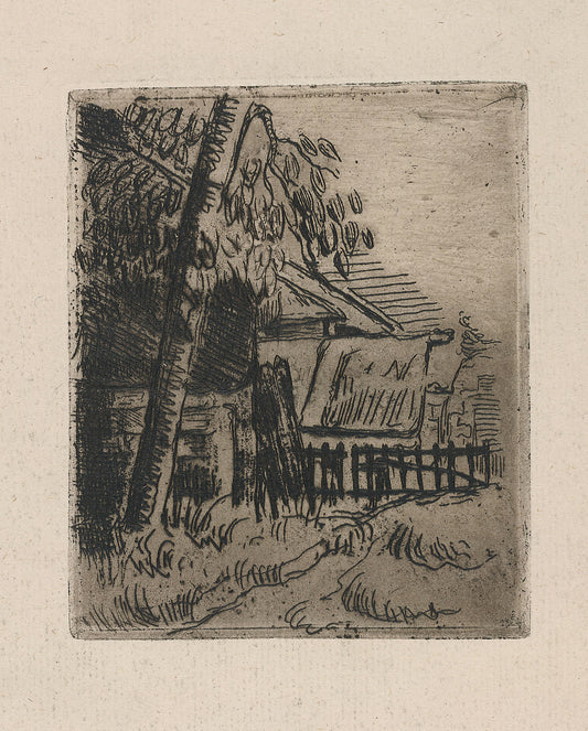 Landscape at Auvers: Paul Cézanne,16x12"(A3) Poster