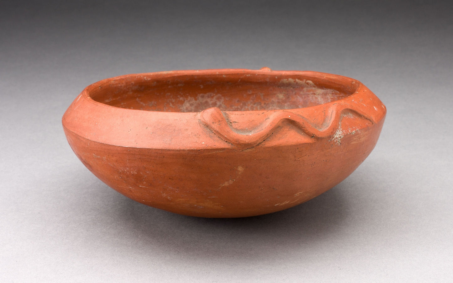 Redware Bowl with Molded Snake-like Form on Rim -  Inca,  Poster Print Wall Art