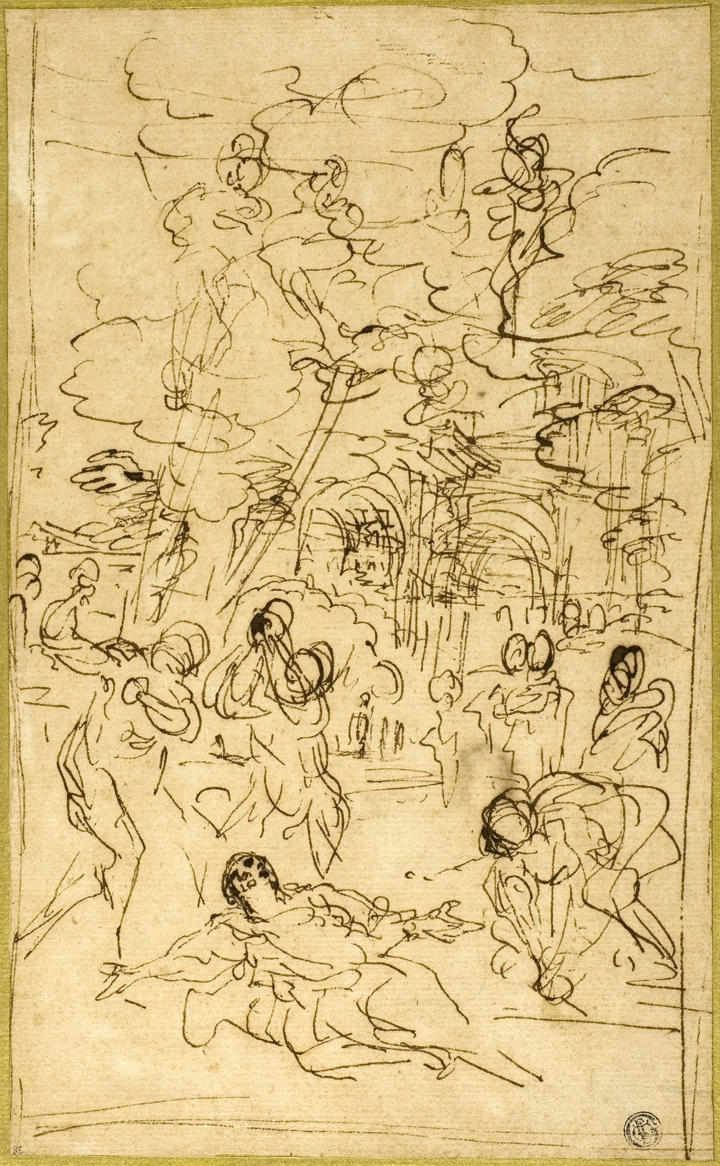 The Martyrdom of Saint Stephen -  Pietro da Cortona,  Poster Print Wall Art