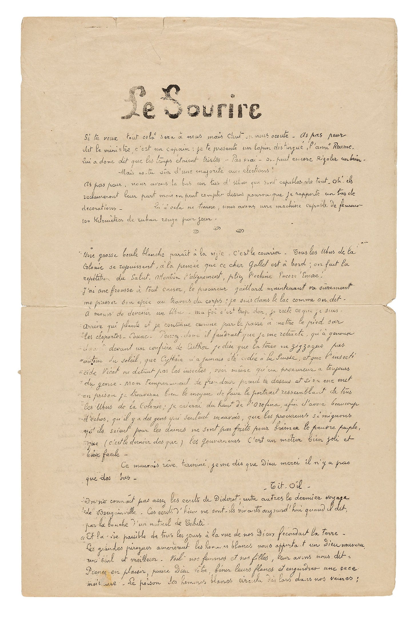 Le sourire: Journal sérieux, Nov. 1899: Paul Gauguin,16x12"(A3) Poster