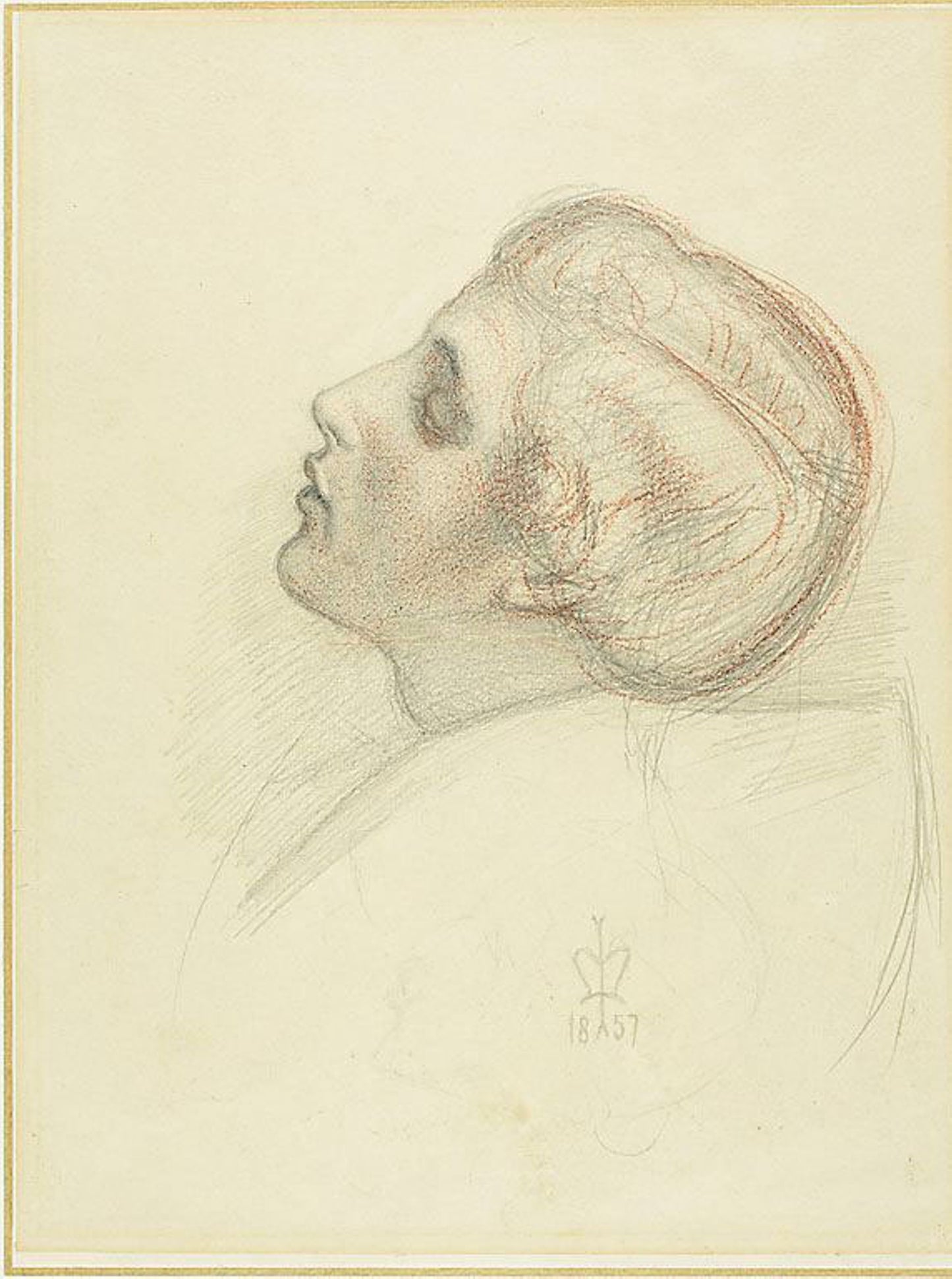 Study for the Head of the Rescuing Lover in Escape of the Heretic -  Sir John Everett Millais,  Poster Print Wall Art