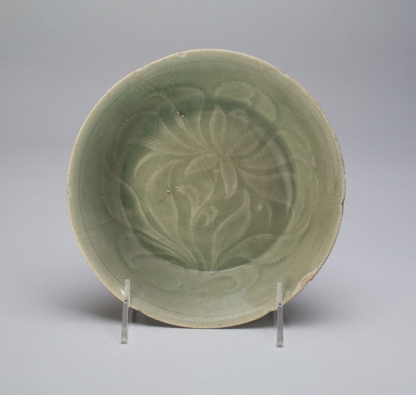 Bowl with Stylized Flowers and Leaves -  Korea,  Poster Print Wall Art