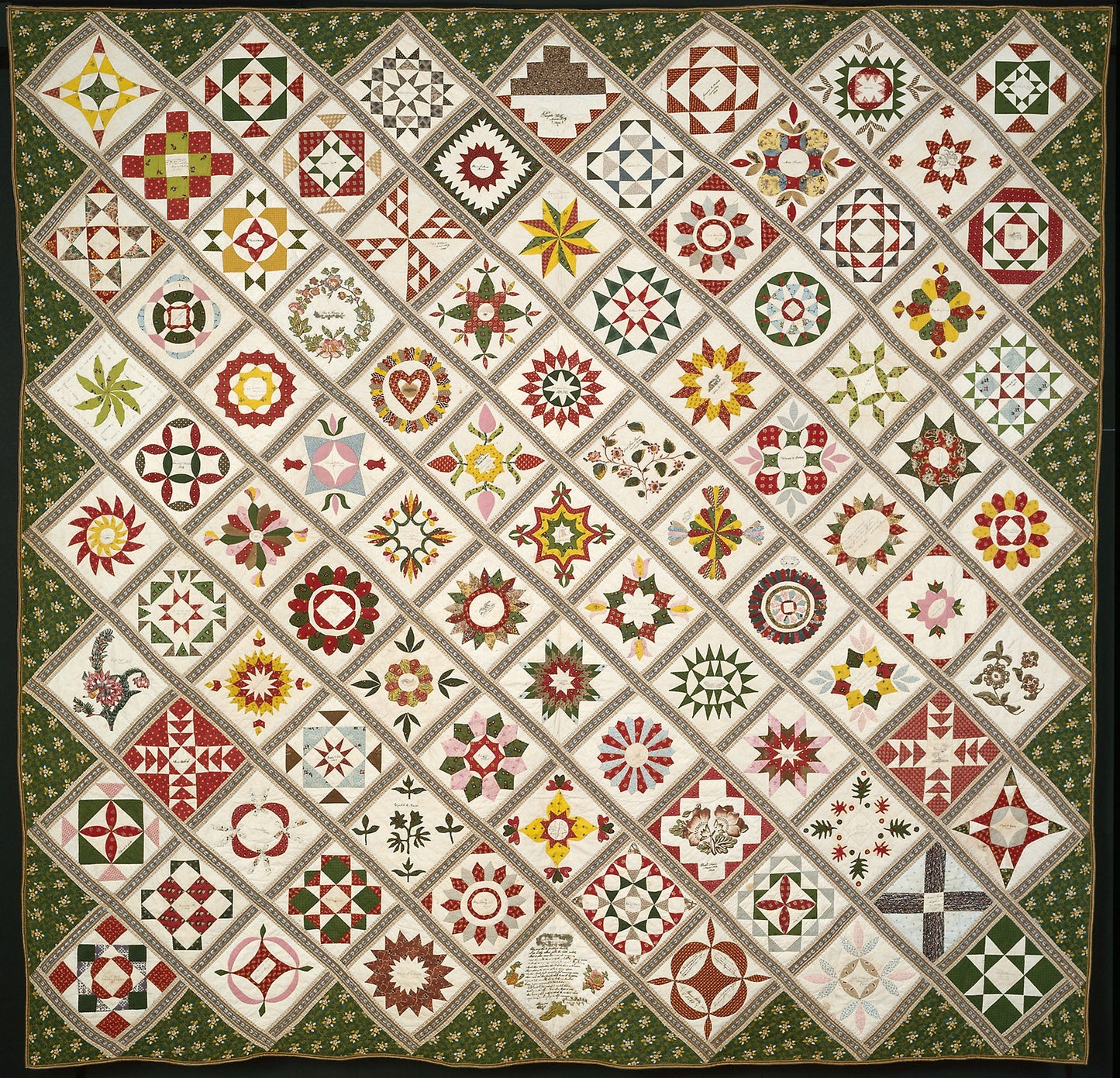 Friendship Quilt -  Made for Ella Maria Deacon (American, 1811–1894),  Poster Print Wall Art