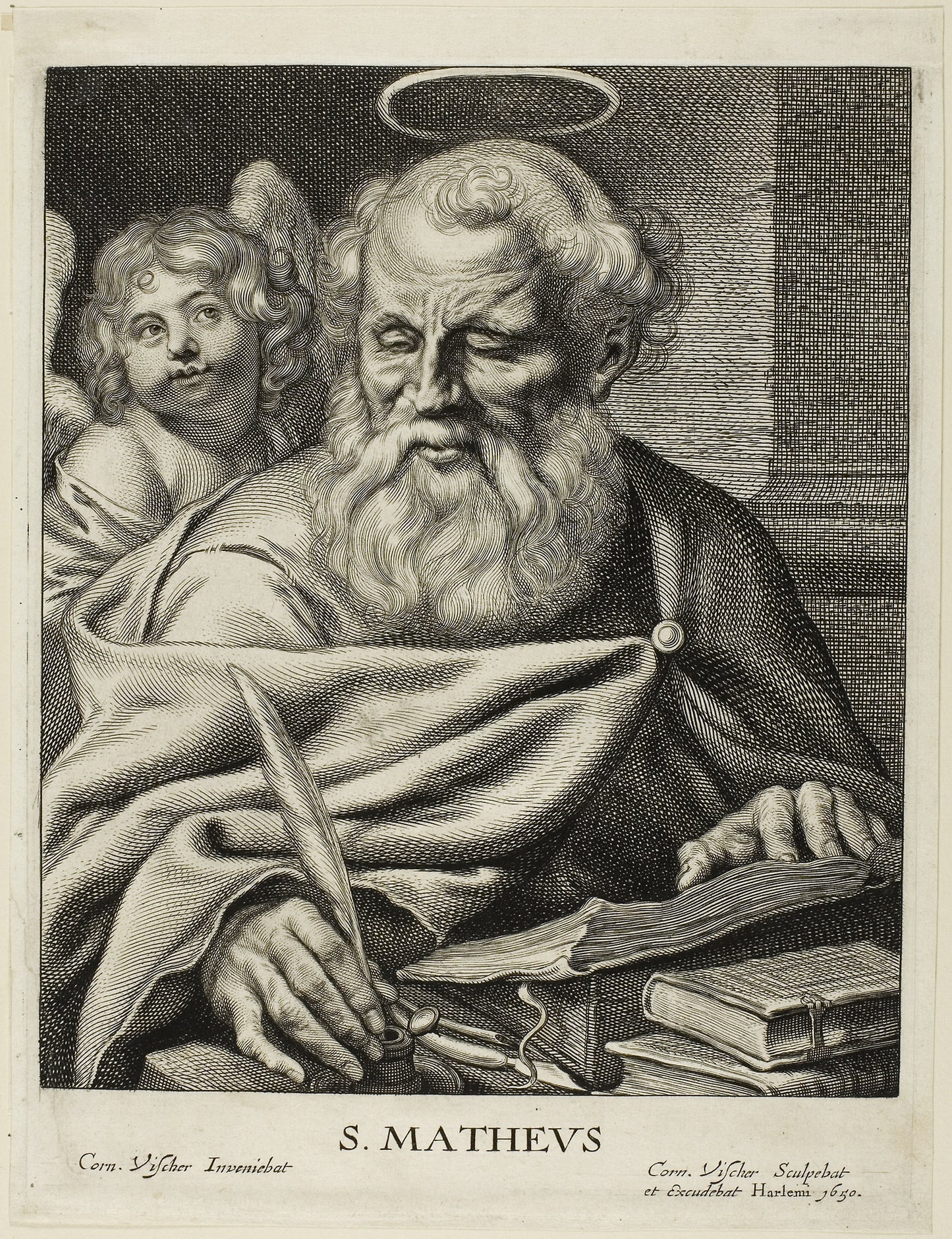 Saint Matthew -  Cornelis Visscher ,  Poster Print Wall Art