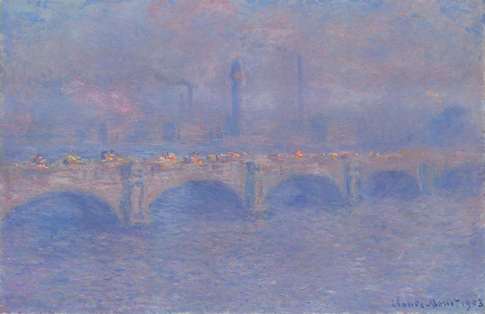 Waterloo Bridge, Sunlight Effect: Claude Monet,16x12