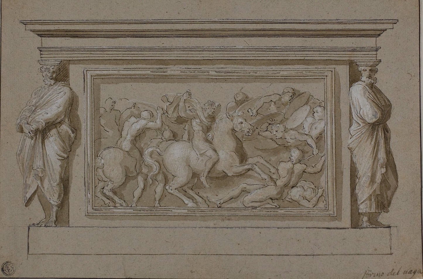 Design for Funerary Monument to the Marchese Francesco Gonzaga -  After Raffaello Sanzio, called Raphael,  Poster Print Wall Art