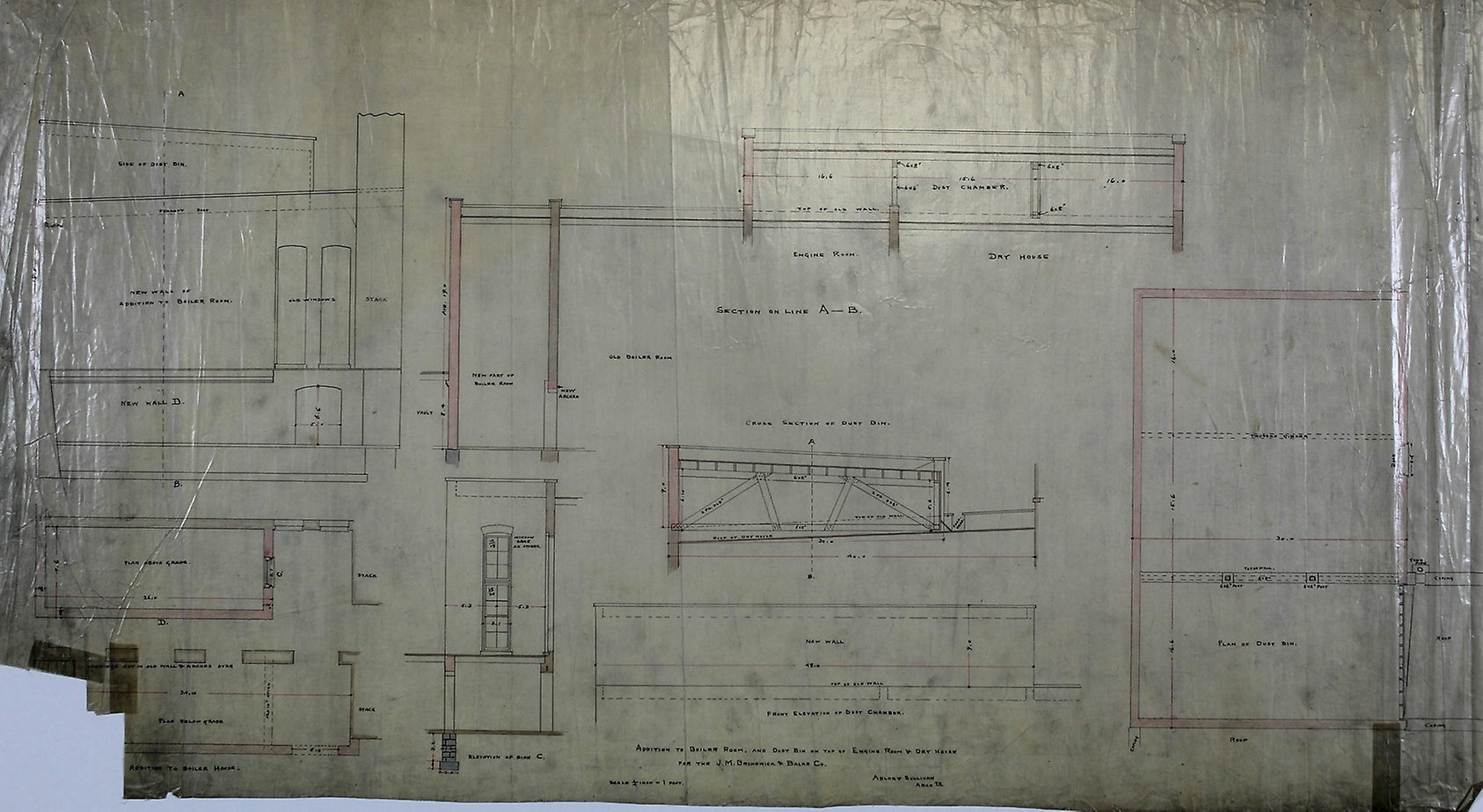 J.M. Brunswick, & Belke Co., Chicago, Illinois, Addition: Adler & Sullivan ,16x12"(A3) Poster