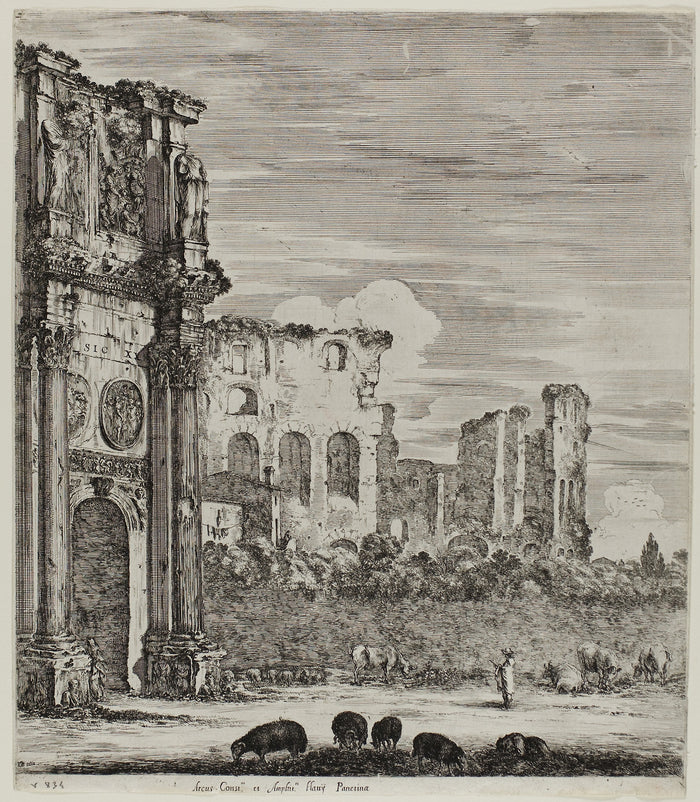 The Arch of Constantine: Stefano della Bella,16x12