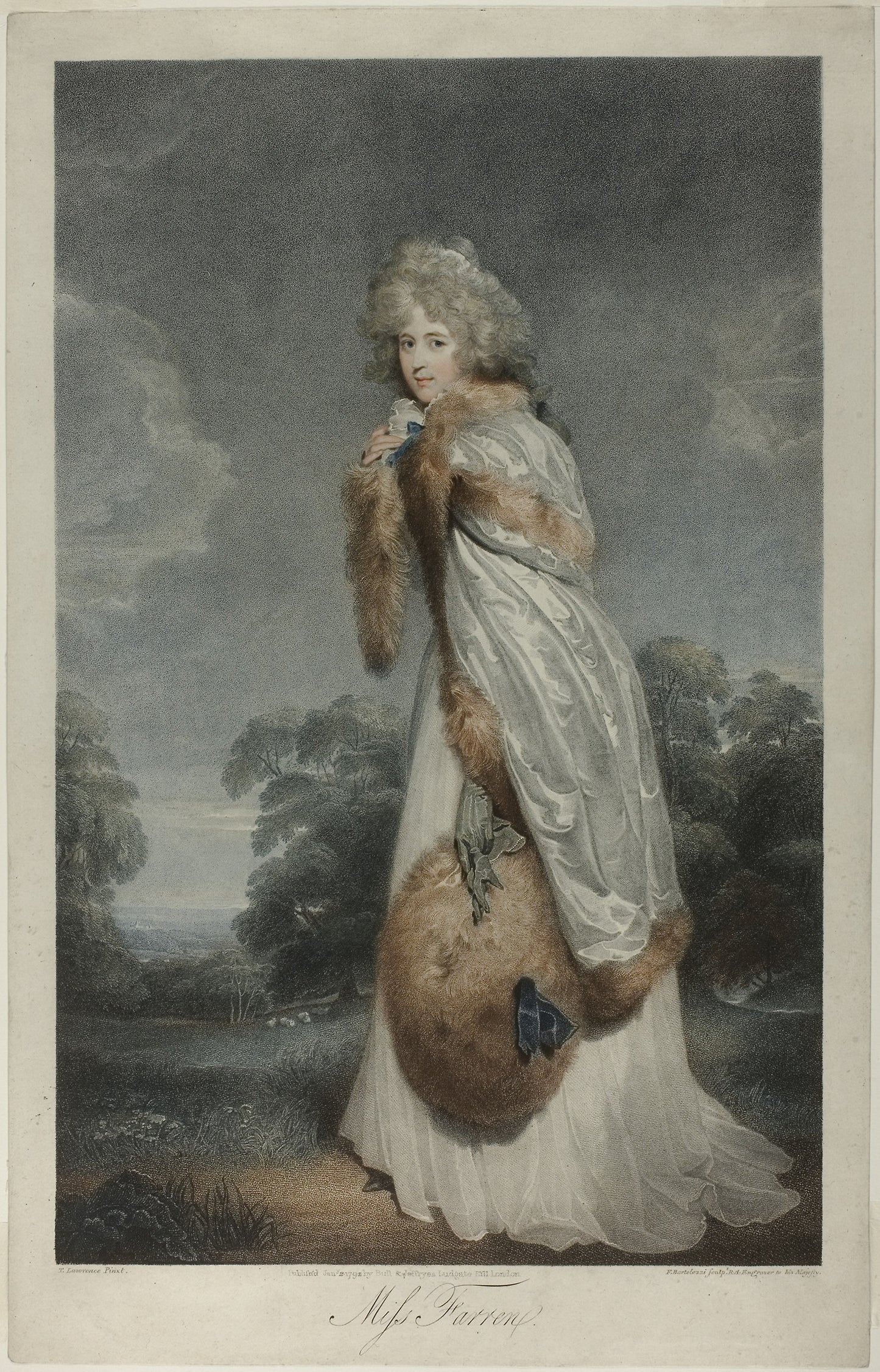 Miss Farren -  Francesco Bartolozzi (Italian, 1727-1815),  Poster Print Wall Art
