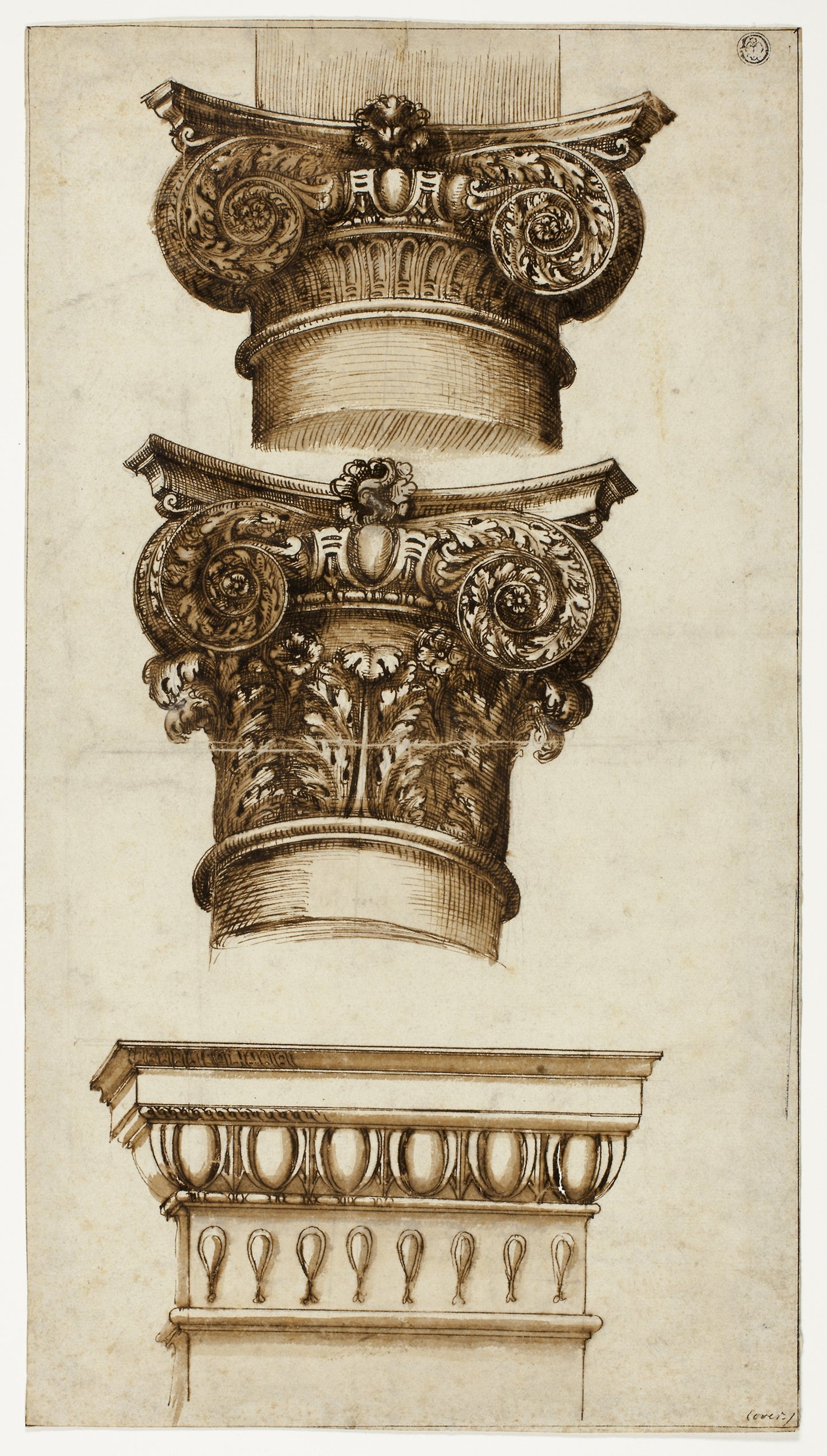 Three Column Capitals -  Giovanni Battista Piranesi (Italian, 1720-1778),  Poster Print Wall Art