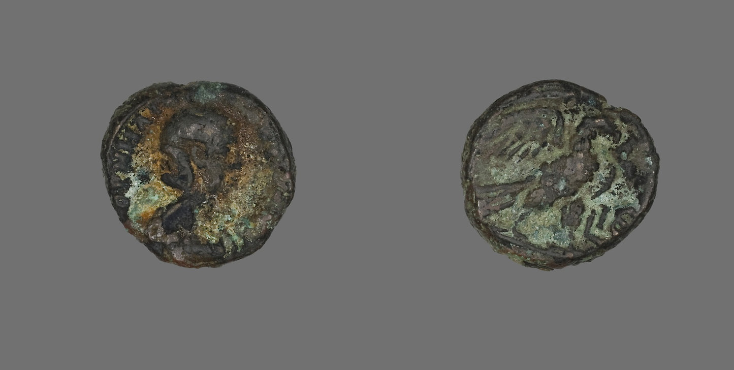 Tetradrachm (Coin) Portraying Empress Salonina -  Roman,  Poster Print Wall Art