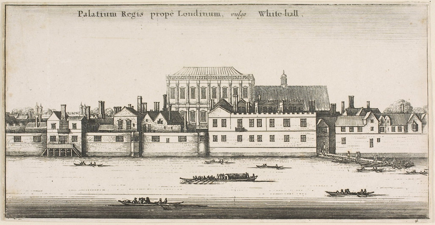 Whitehall from the River -  Wenceslaus Hollar,  Poster Print Wall Art