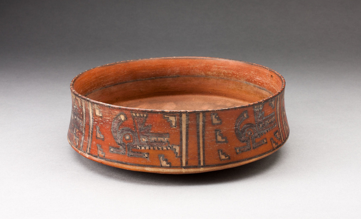 Miniature Straight-sided Bowl with Abstract Aligator Motif -  Inca,  Poster Print Wall Art