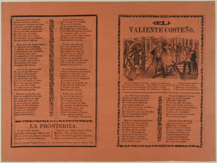 El valiente costeño (The Brave Man from the Coast): José Guadalupe Posada,16x12