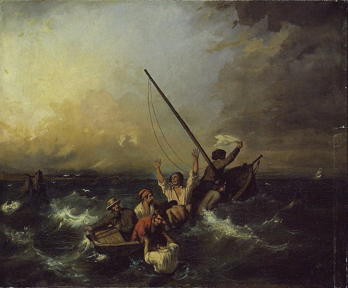Shipwreck -  Eugène Isabey, after,  Poster Print Wall Art