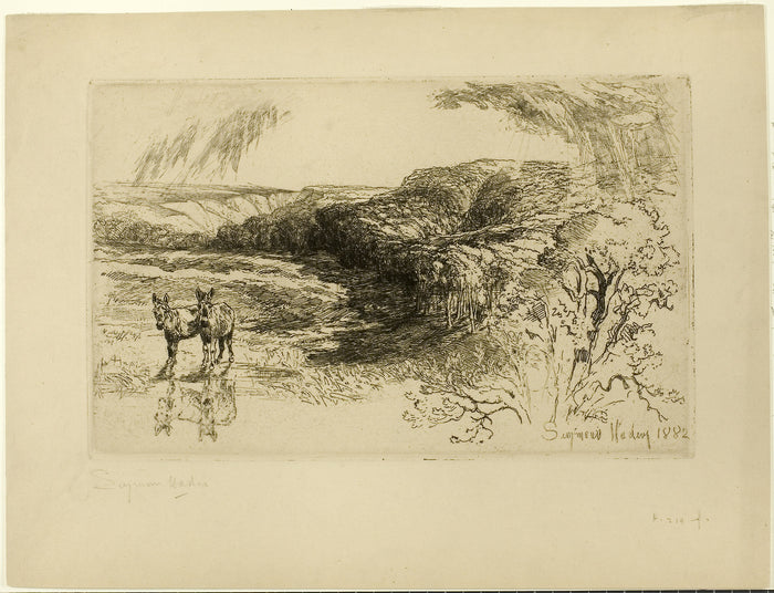 Encombe Woods, No. II: Francis Seymour Haden,16x12