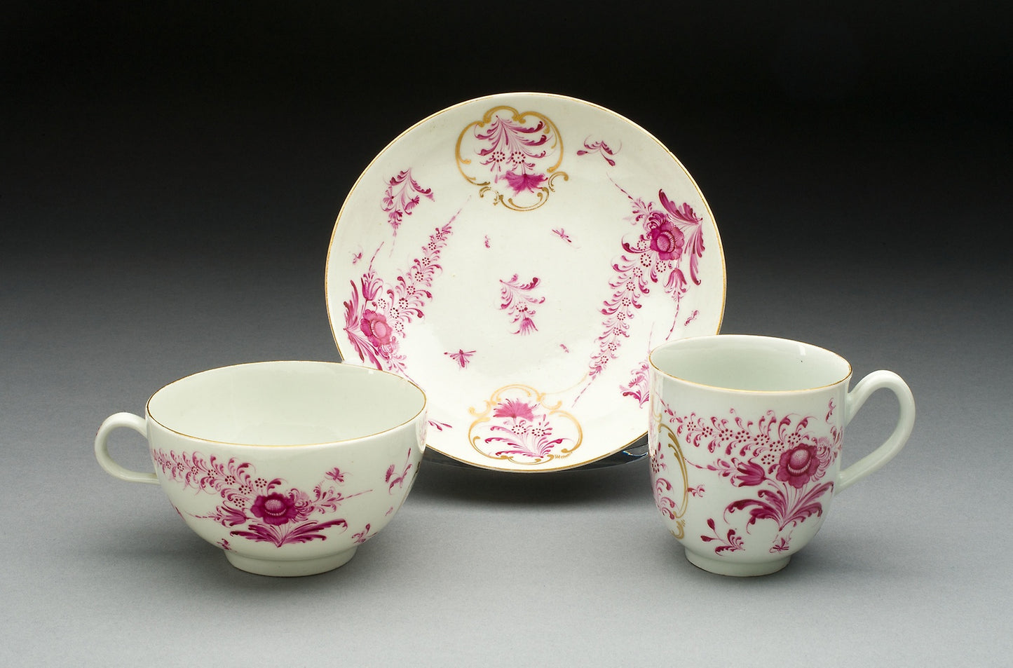 Teacup, Coffee Cup, and Saucer -  Worcester Porcelain Factory,  Poster Print Wall Art