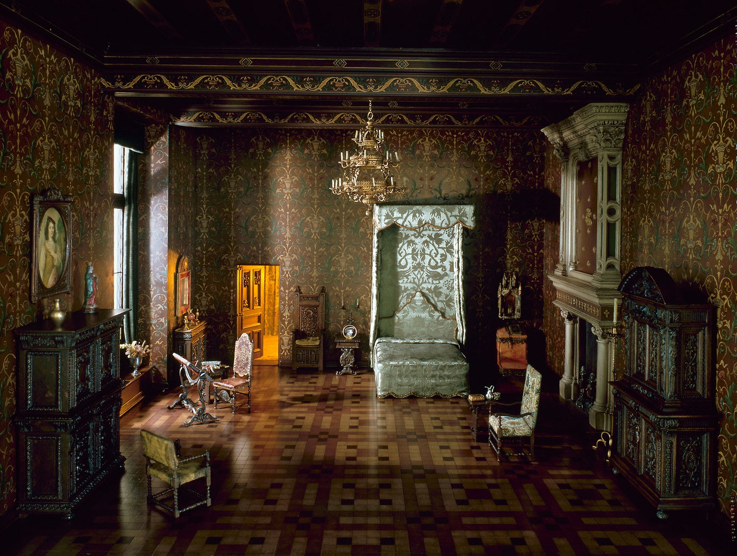 E-17 -  French Bedroom, Late 16th Century -  Mrs. James Ward Thorne,  Poster Print Wall Art