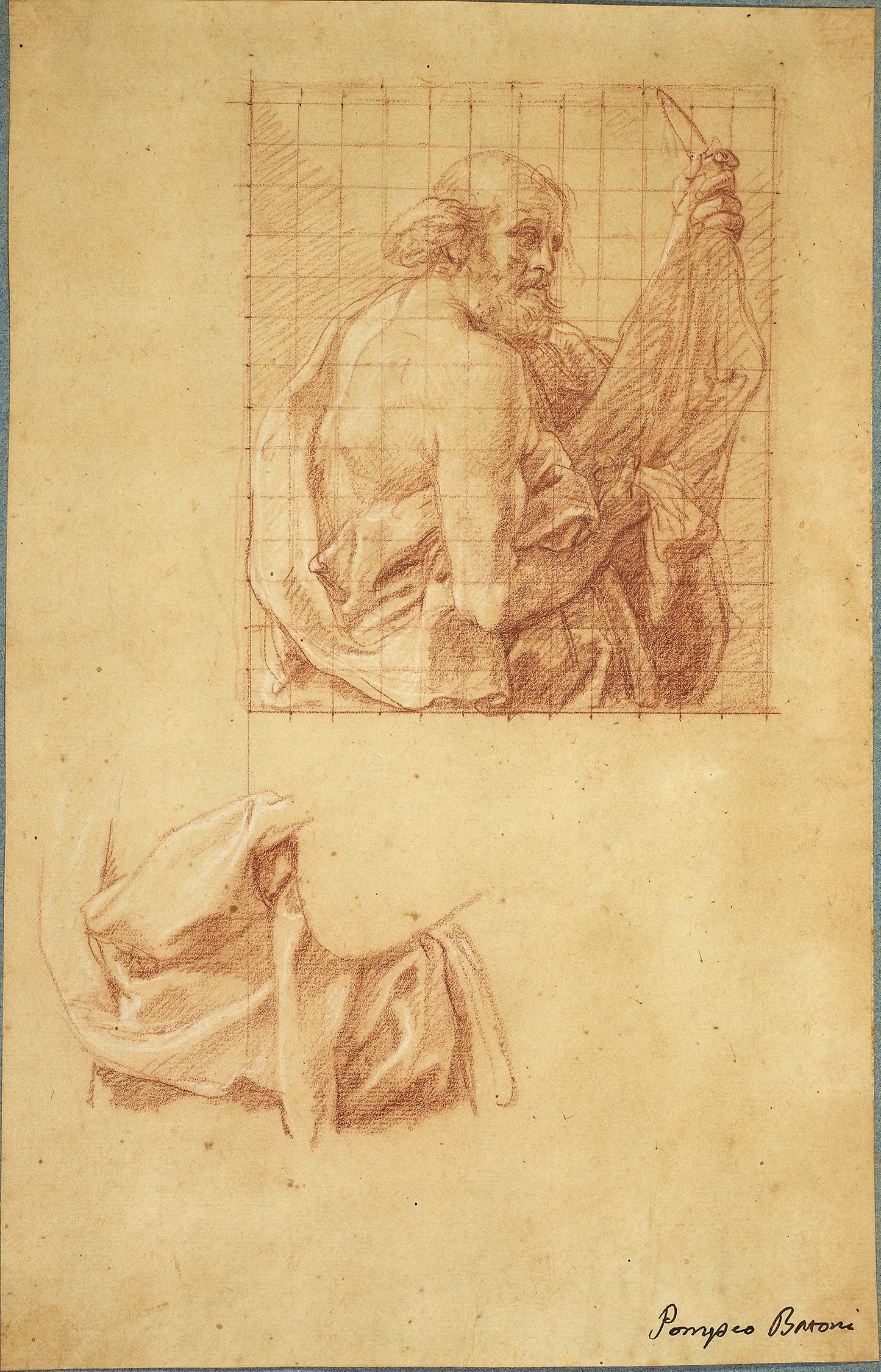 Study for Saint Bartholomew and Drapery -  Pompeo Girolamo Batoni,  Poster Print Wall Art
